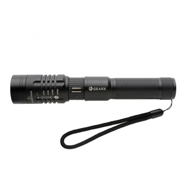 Logo trade promotional gifts picture of: Gear X USB re-chargeable torch