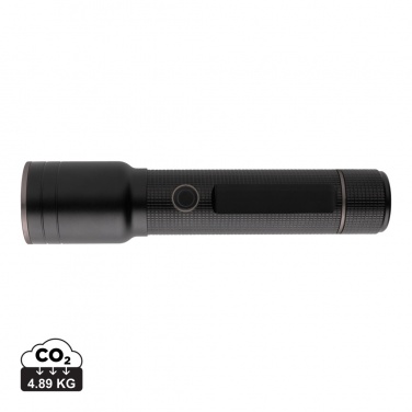 Logo trade promotional products picture of: RCS recycled aluminum USB-rechargeable heavy duty torch
