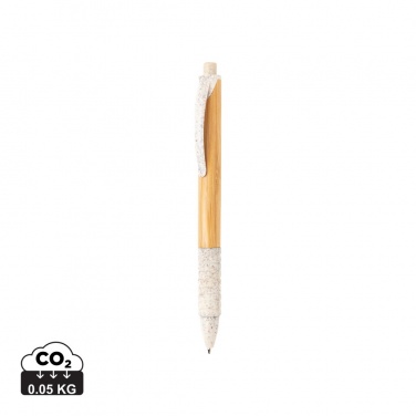 Logo trade advertising product photo of: Bamboo & wheat straw pen
