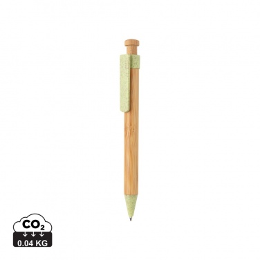 Logotrade promotional merchandise photo of: Bamboo pen with wheatstraw clip