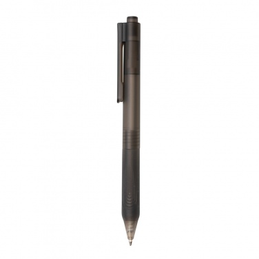 Logo trade business gift photo of: X9 frosted pen with silicone grip