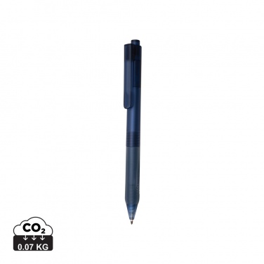 Logo trade promotional merchandise picture of: X9 frosted pen with silicone grip