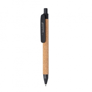 Logo trade promotional giveaways picture of: Write wheatstraw and cork pen