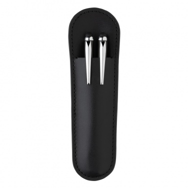 Logotrade promotional product picture of: Swiss Peak deluxe pen set in PU pouch