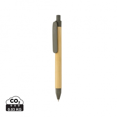 Logo trade promotional gift photo of: Write responsible recycled paper barrel pen