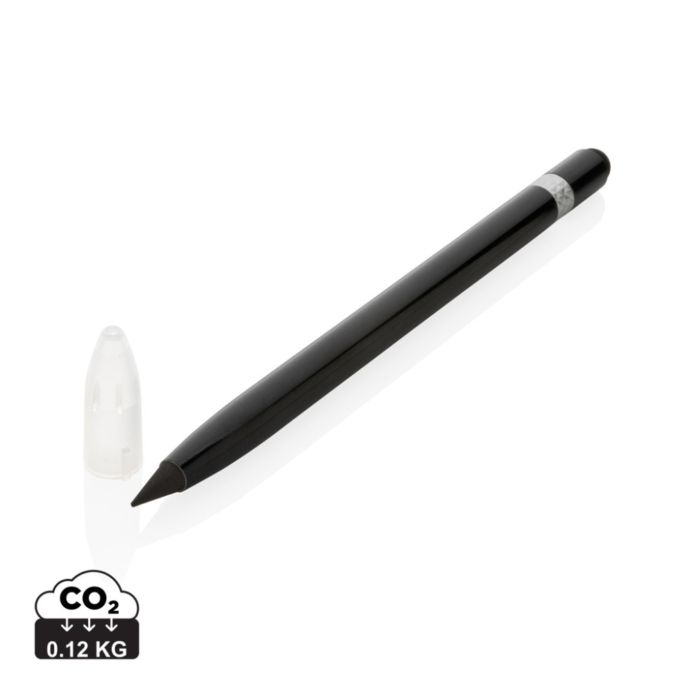Logo trade advertising products picture of: Aluminum inkless pen with eraser