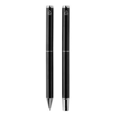 Logo trade business gifts image of: Swiss Peak Cedar RCS certified recycled aluminum pen set