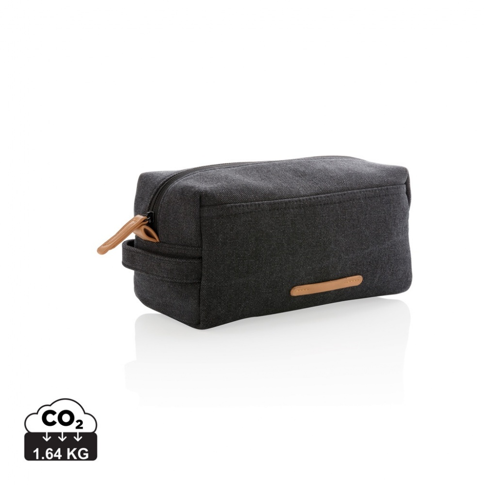 Logo trade promotional items picture of: Canvas toiletry bag PVC free
