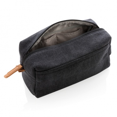 Logo trade promotional gifts image of: Canvas toiletry bag PVC free