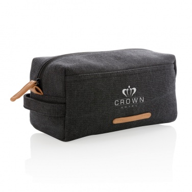 Logo trade promotional gifts image of: Canvas toiletry bag PVC free