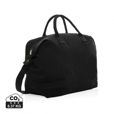 Logotrade promotional gift image of: Kezar AWARE™ 500 gsm recycled canvas deluxe weekend bag
