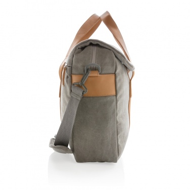Logo trade business gifts image of: Canvas laptop bag PVC free