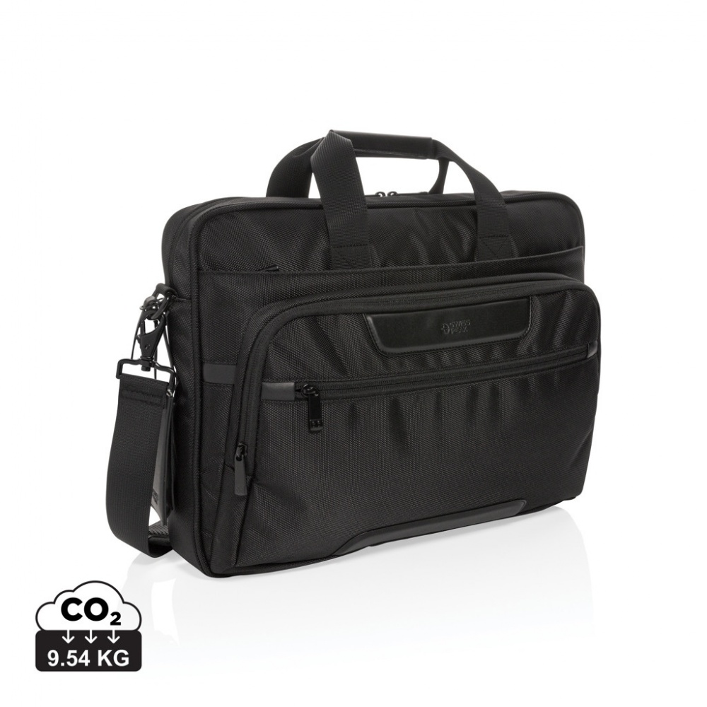 Logotrade promotional gift image of: Swiss Peak RPET Voyager RFID 15.6" laptop bag