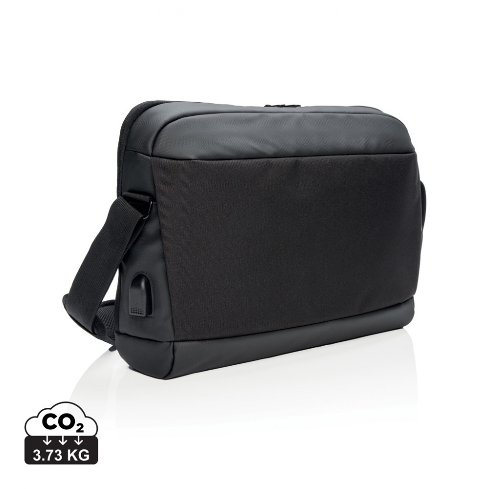 Logo trade promotional item photo of: Madrid RFID USB 15.6" laptop bag PVC free