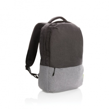 Logotrade promotional item image of: Duo colour RPET 15.6" RFID laptop backpack PVC free
