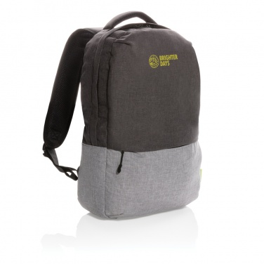 Logotrade promotional product image of: Duo colour RPET 15.6" RFID laptop backpack PVC free