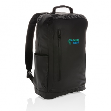 Logo trade business gifts image of: Fashion black 15.6" laptop backpack PVC free