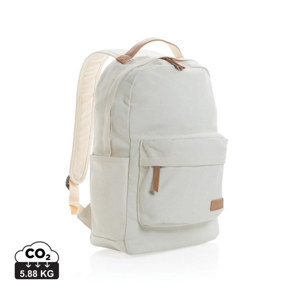 Logo trade business gift photo of: Impact AWARE™ 16 oz. recycled canvas backpack