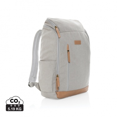 Logotrade promotional product picture of: Impact AWARE™ 16 oz. recycled canvas 15" laptop backpack