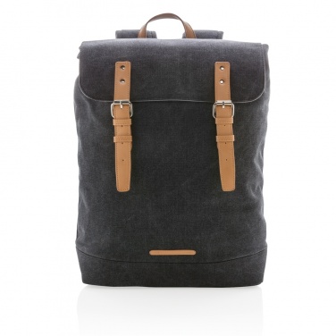 Logo trade corporate gift photo of: Canvas laptop backpack PVC free