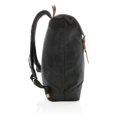 Logo trade promotional gifts image of: Canvas laptop backpack PVC free
