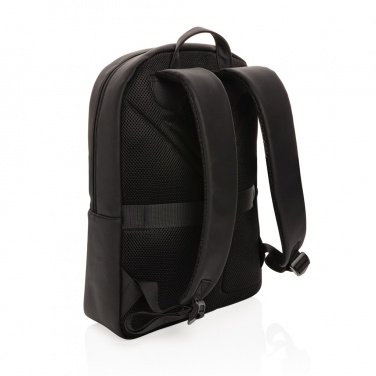Logo trade promotional gift photo of: Swiss Peak deluxe PU laptop backpack PVC free