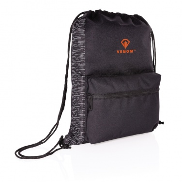 Logotrade promotional gift image of: AWARE™ RPET Reflective drawstring backpack