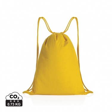 Logotrade promotional giveaway image of: Impact AWARE™ recycled cotton drawstring backpack 145g