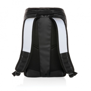 Logo trade promotional gifts image of: PU high visibility easy access 15.6" laptop backpack