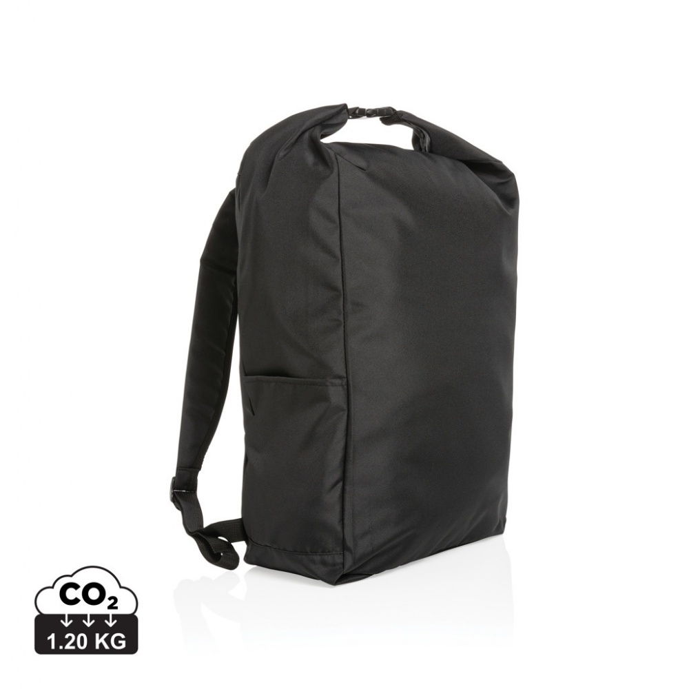 Logotrade promotional giveaway image of: Impact AWARE™ RPET lightweight rolltop backpack