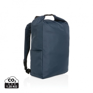 Logotrade advertising product picture of: Impact AWARE™ RPET lightweight rolltop backpack