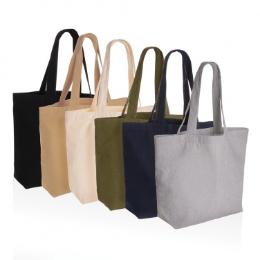 Logo trade promotional gift photo of: Impact Aware™ 240 gsm rcanvas shopper w/pocket undyed