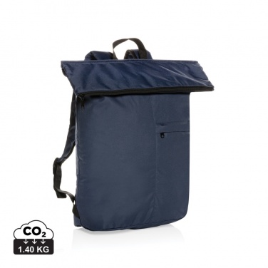 Logo trade promotional gifts picture of: Dillon AWARE™ RPET lightweight foldable backpack