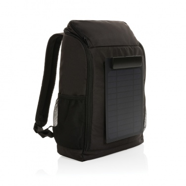 Logotrade promotional product image of: Pedro AWARE™ RPET deluxe backpack with 5W solar panel