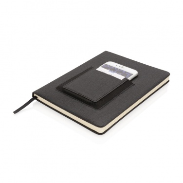 Logotrade corporate gift picture of: Deluxe A5 Notebook with phone pocket