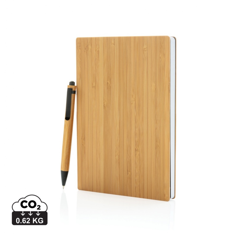 Logotrade advertising products photo of: A5 Bamboo notebook & pen set