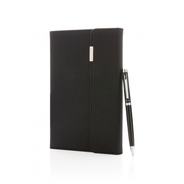 Logotrade promotional giveaway image of: Swiss Peak deluxe A5 notebook and pen set
