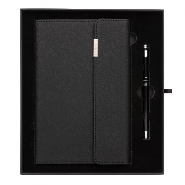 Logo trade promotional products image of: Swiss Peak deluxe A5 notebook and pen set