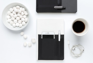 Logo trade promotional merchandise photo of: A5 Deluxe notebook with smart pockets