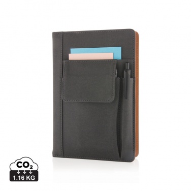 Logo trade promotional gifts picture of: Notebook with phone pocket