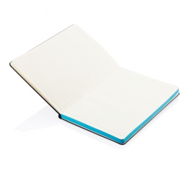 Logotrade advertising product picture of: Deluxe hardcover A5 notebook with coloured side