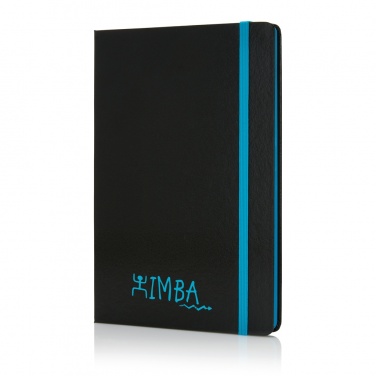 Logotrade promotional product image of: Deluxe hardcover A5 notebook with coloured side