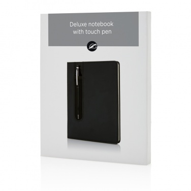 Logo trade corporate gifts picture of: Standard hardcover PU A5 notebook with stylus pen