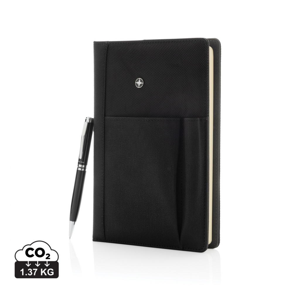 Logotrade promotional products photo of: Refillable notebook and pen set