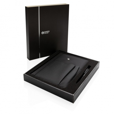 Logo trade business gift photo of: Refillable notebook and pen set