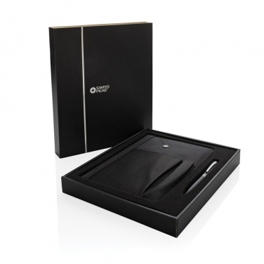 Logotrade promotional giveaway picture of: Refillable notebook and pen set