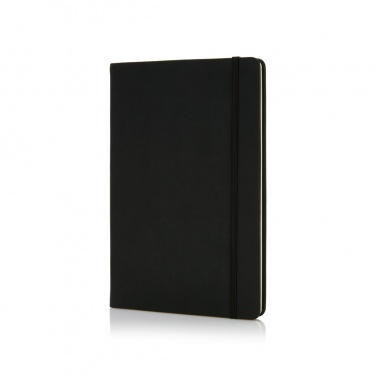 Logo trade promotional giveaways image of: Deluxe hardcover PU A5 notebook