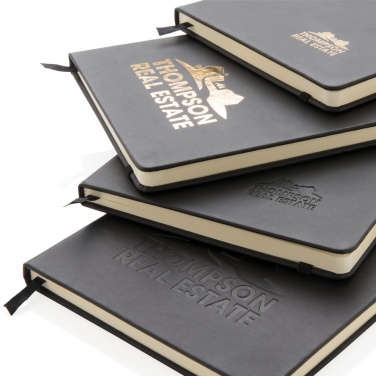 Logo trade promotional products picture of: Deluxe hardcover PU A5 notebook