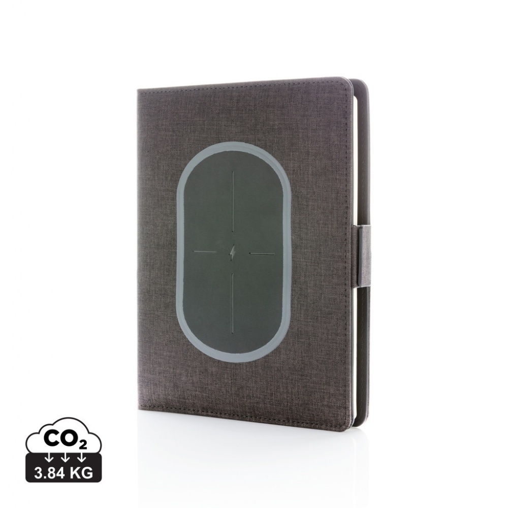 Logo trade promotional gifts image of: Air 5W wireless charging notebook cover A5
