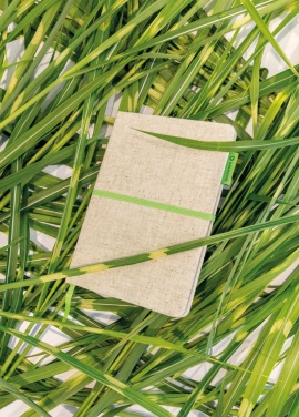 Logo trade advertising product photo of: A5 jute notebook